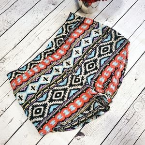 5/25 Catch Me Aztec Rayon Shorts L  Boho